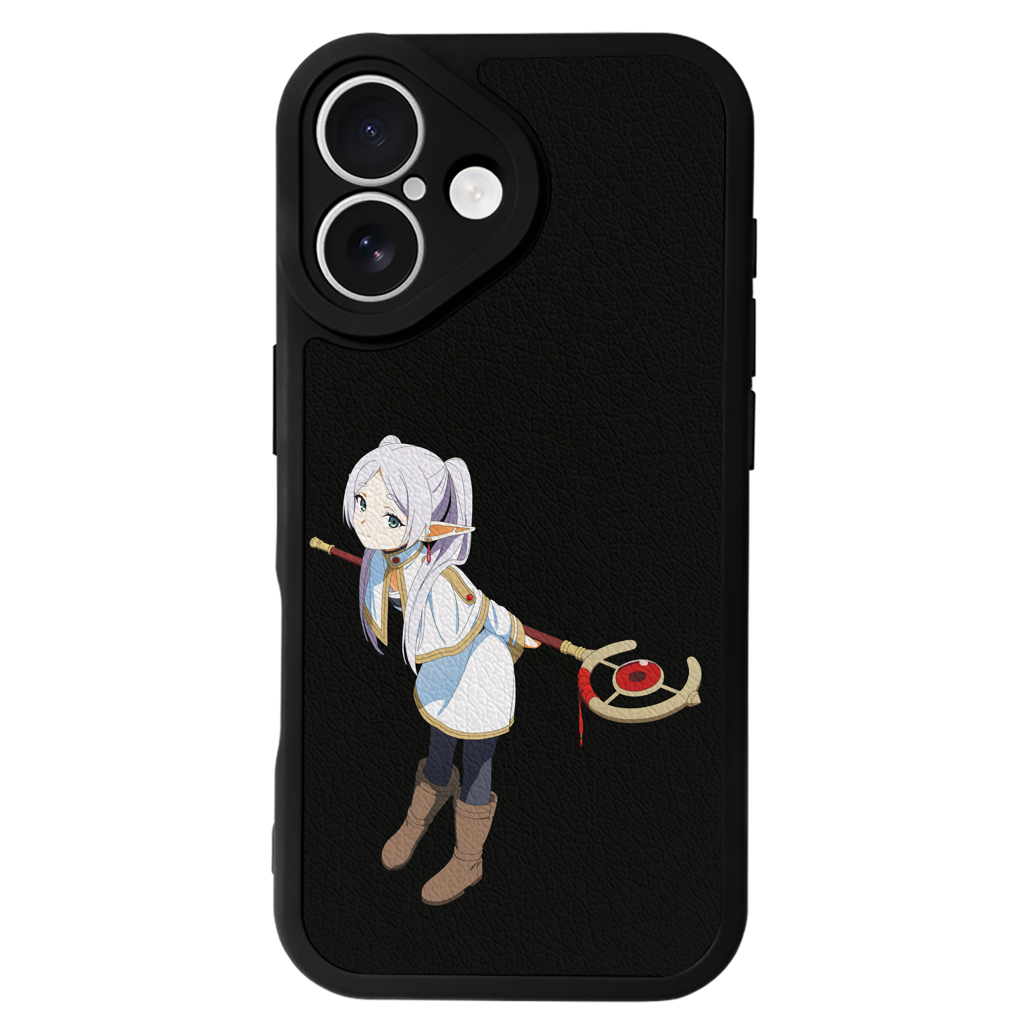 （画像用） 葬送のフリーレン Frieren 【iPhone 16シリーズ対応】シリコンスマホケース（レザー調） 材質：シリコン
